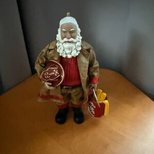 Possible Dreams Festive Santa Claus Figurine with Red and Gold Accents